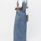 🔥SALG 49%🔥Maxi denim genserkjole for kvinner