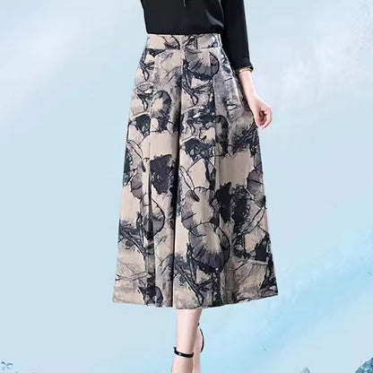 Kvinnenes Elegante Chiffon Vidbuksette Culottes