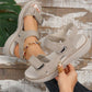 2025 nye kvinners store størrelse casual sandaler ，sport stil komfortabel rett fisk munn sandaler
