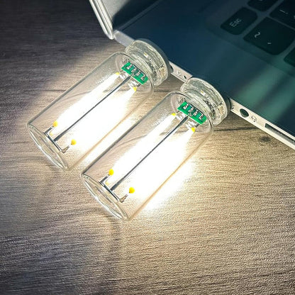 🎁Kjøp 1 får 1 gratis🎁Bærbar Berøringskontroll Glasspære USB Nattlampe