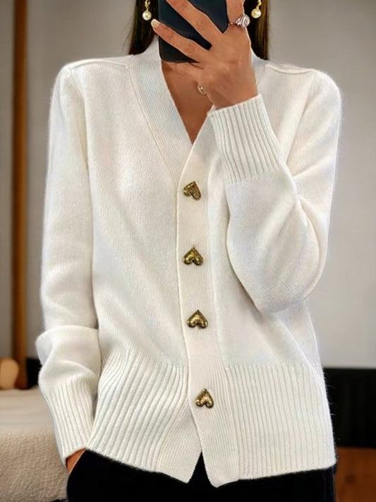 🌸Nye produkter for tidlig høst til halv pris🌸 Ensfarget ullcardigan til dame