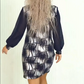 💕👗Elegant kjole med en sirkulær utringning og lange ermer✨