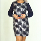 💕👗Elegant kjole med en sirkulær utringning og lange ermer✨