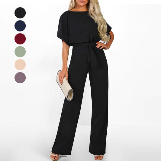Jumpsuit med høy midje og vide ben for kvinner