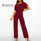 Jumpsuit med høy midje og vide ben for kvinner