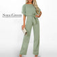 Jumpsuit med høy midje og vide ben for kvinner
