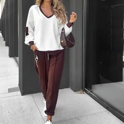 ⏳Tidsbegrenset spesialtilbud⏰Fargerikt pullover-hettegenser og joggebukse-sett