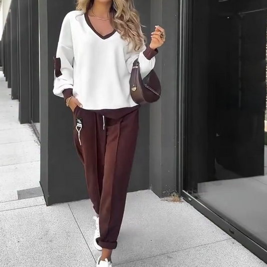 ⏳Tidsbegrenset spesialtilbud⏰Fargerikt pullover-hettegenser og joggebukse-sett