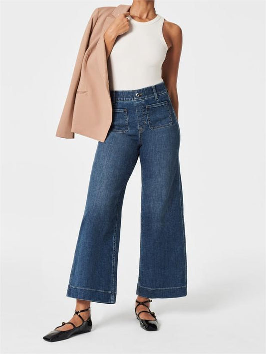 🎅Høstsalg 49 % rabatt✨Jeans med høy midje og vide ben