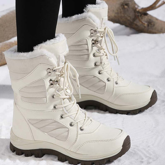 👢👢Women’s Warm Ankle-High Lace-Up Snow Boots